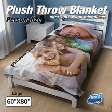 Load image into Gallery viewer, Plush Throw Blanket Custom 60x80 #128