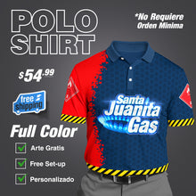 Load image into Gallery viewer, Santa Juanita Gas Mens Polo Shirt