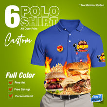 Load image into Gallery viewer, 6 Polo Shirt Full Color Custom #358

