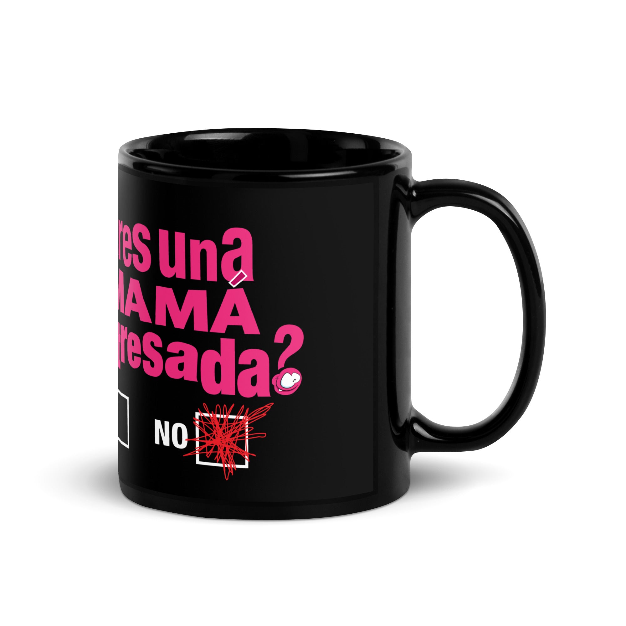 Mama estresada Taza Ceramica Negra 11/15 onz