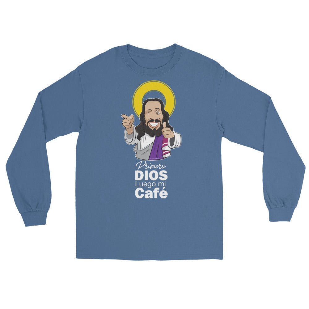 Primero Dios luego mi cafe - Men’s Long Sleeve Shirt