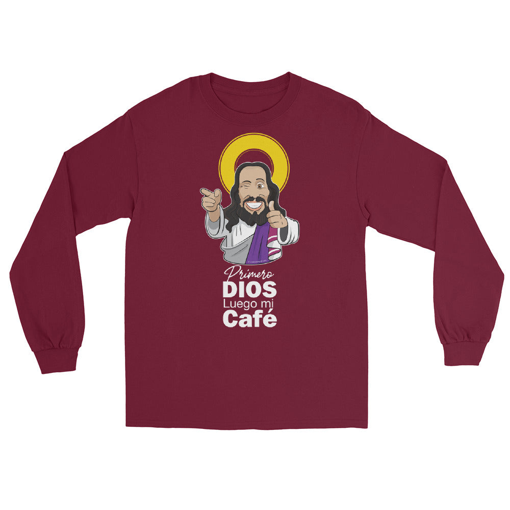 Primero Dios luego mi cafe - Men’s Long Sleeve Shirt