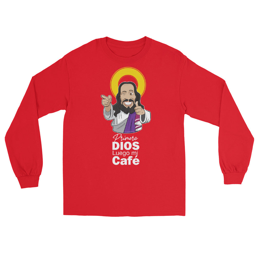 Primero Dios luego mi cafe - Men’s Long Sleeve Shirt