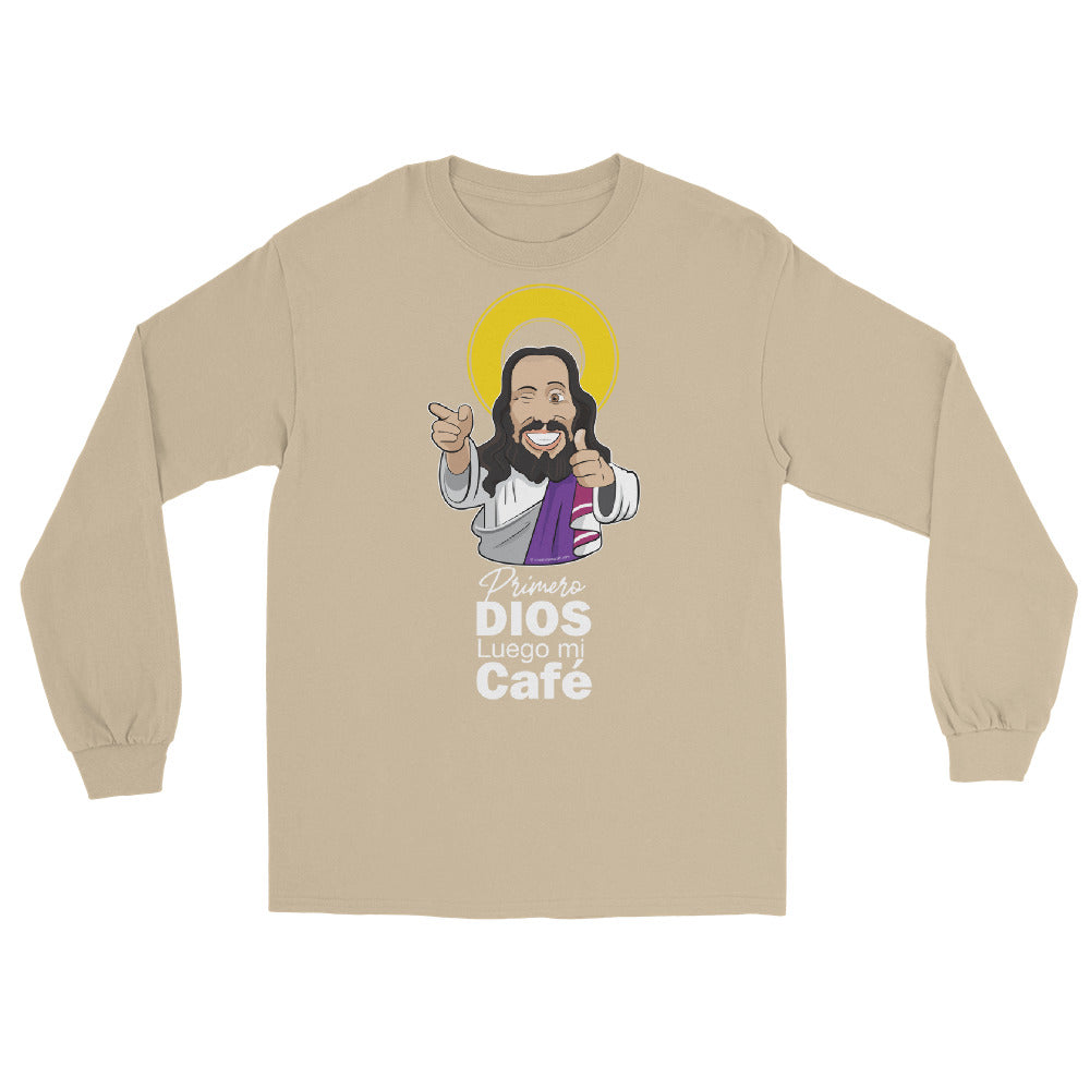 Primero Dios luego mi cafe - Men’s Long Sleeve Shirt