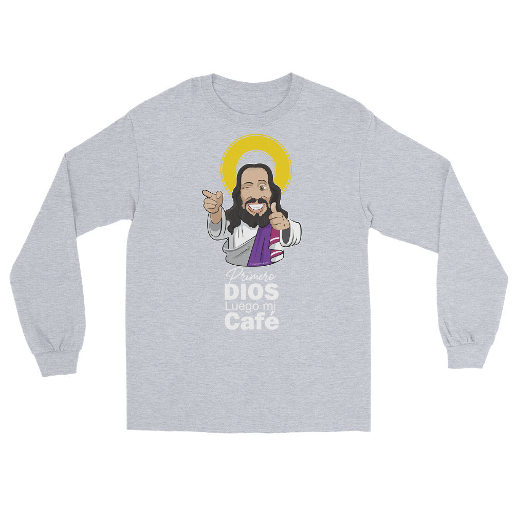 Primero Dios luego mi cafe - Men’s Long Sleeve Shirt