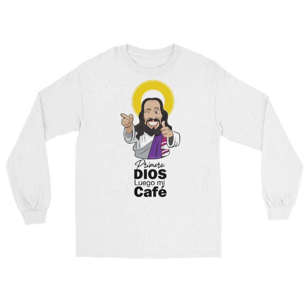 Primero Dios luego mi cafe - Men’s Long Sleeve Shirt