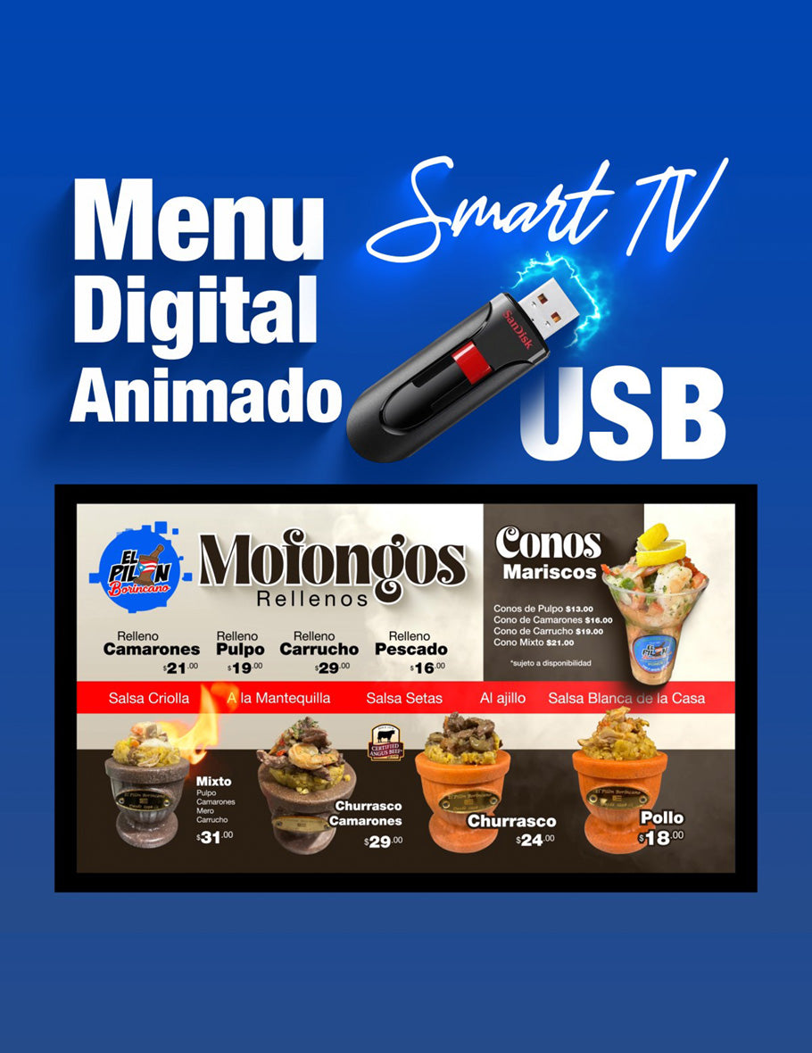 Digital Menu Board for Smart Tv
