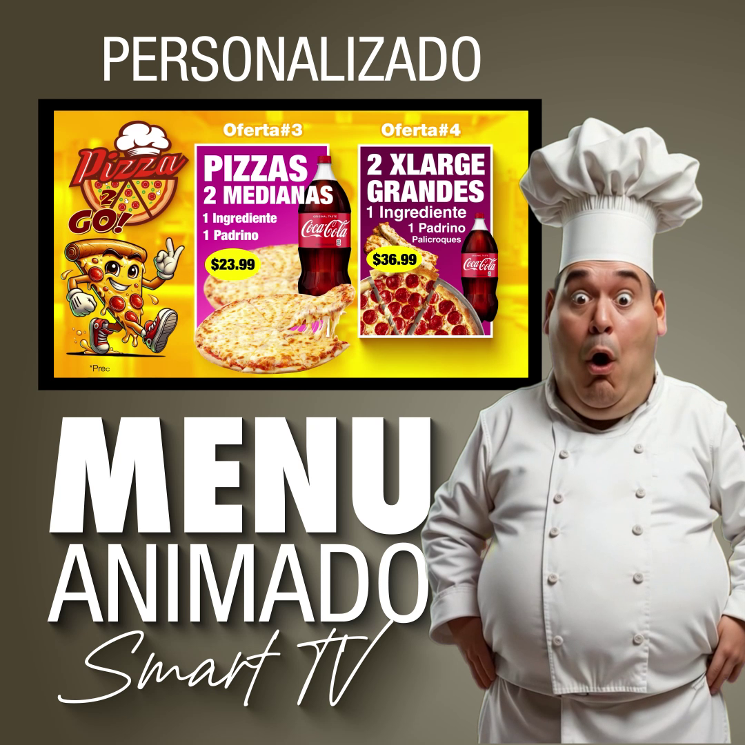 Digital Menu Board for Smart Tv