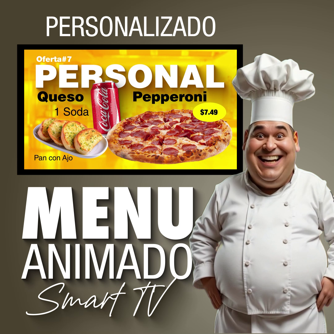 Digital Menu Board for Smart Tv