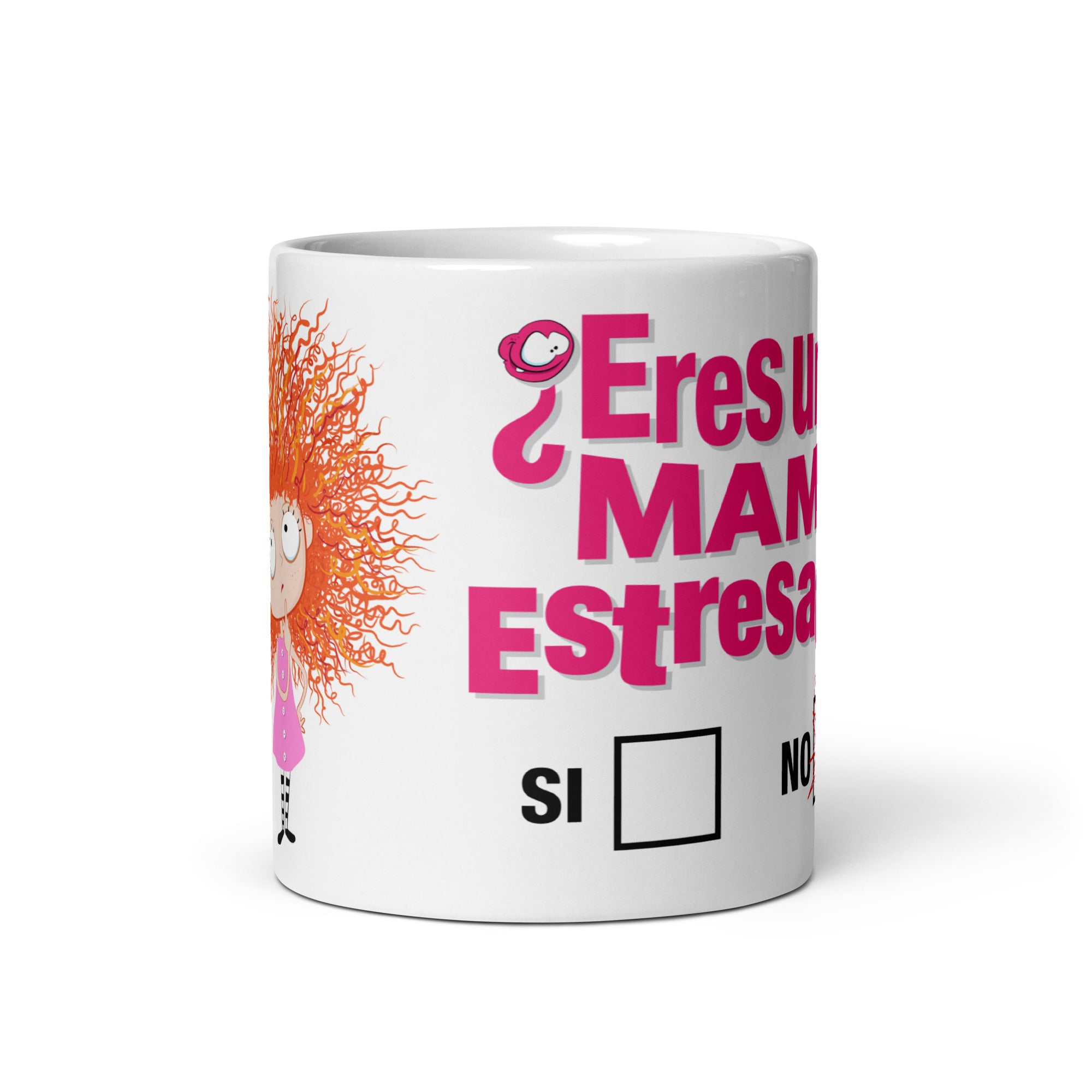 Mama Estresada Taza Ceramica Blanca 11/15 onz