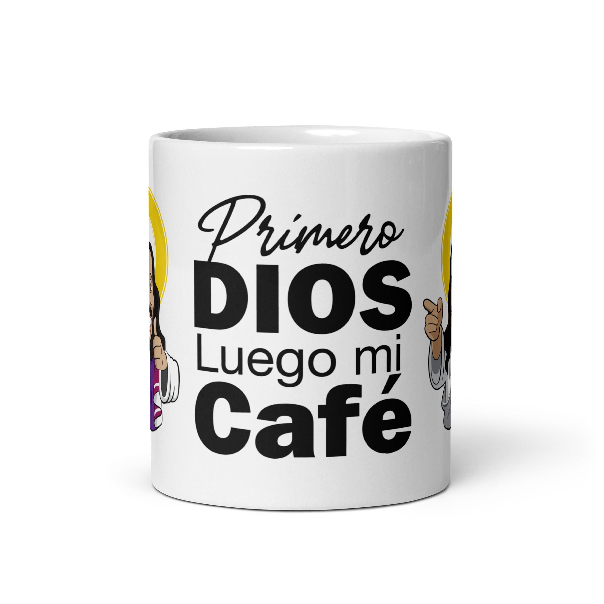 Primero Dios Y luego mi café - Taza Blanca 11/15 onz