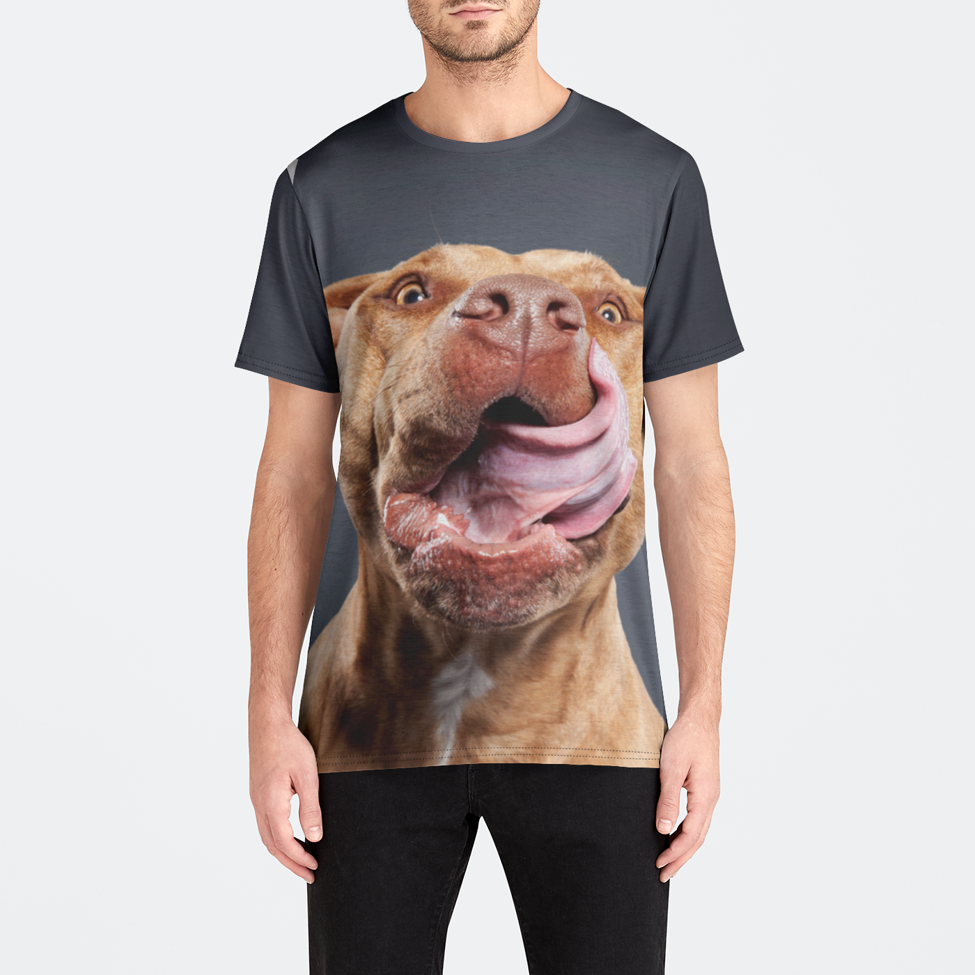 3D Pitbull Mens Crew Tee