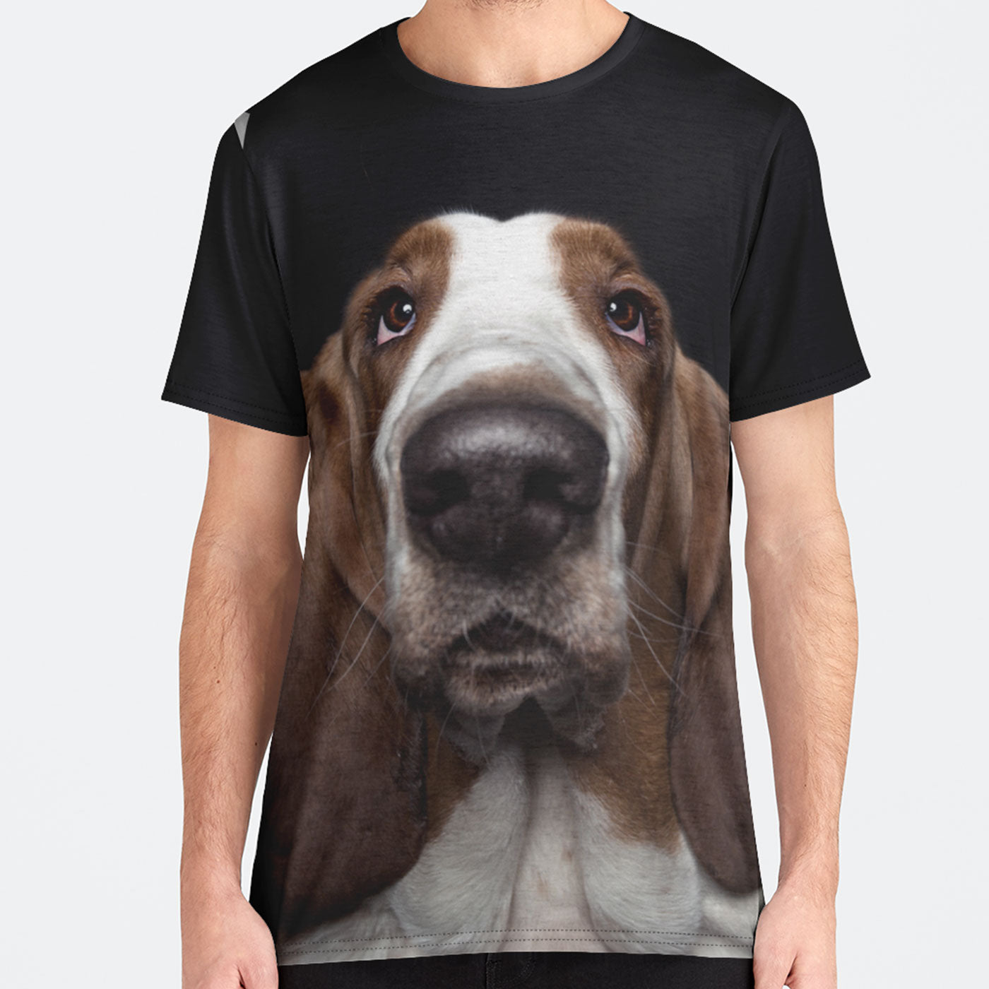 Basset Hound Mens Crew Tee #85