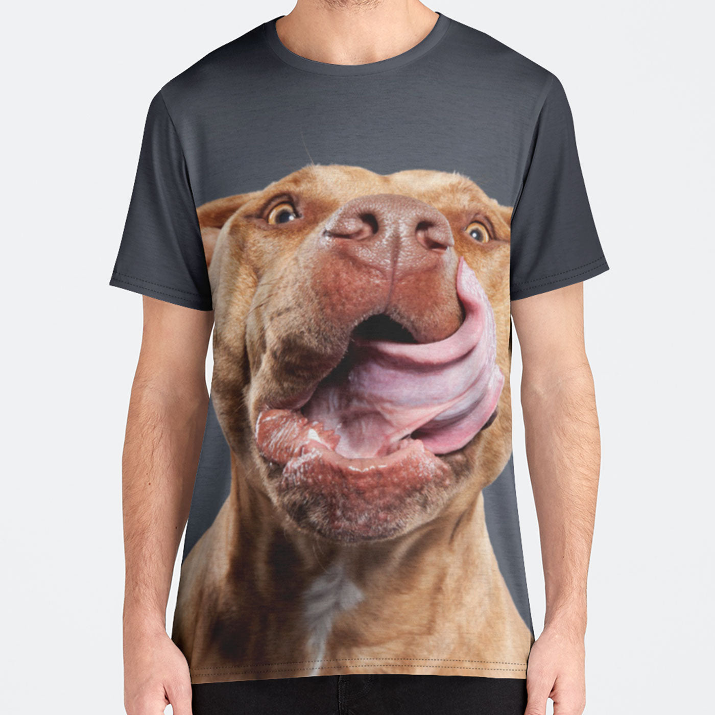 3D Pitbull Mens Crew Tee